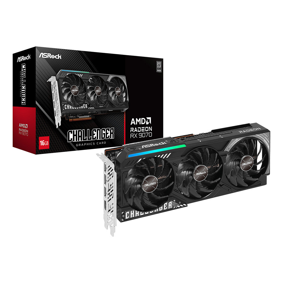 RX 9070XT 16GB AsRockCL GDDR6 3 Fan - ASRock