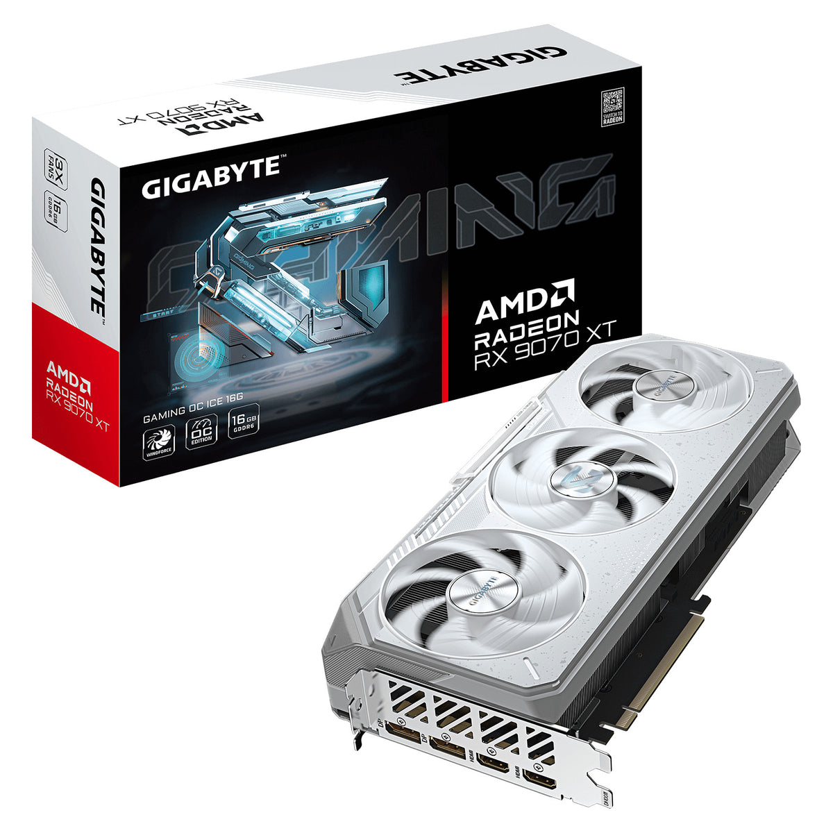 RX 9070 XT 16GB Gigabyte Gaming OC ICE GDDR6 3 Fan white - Gigabyte