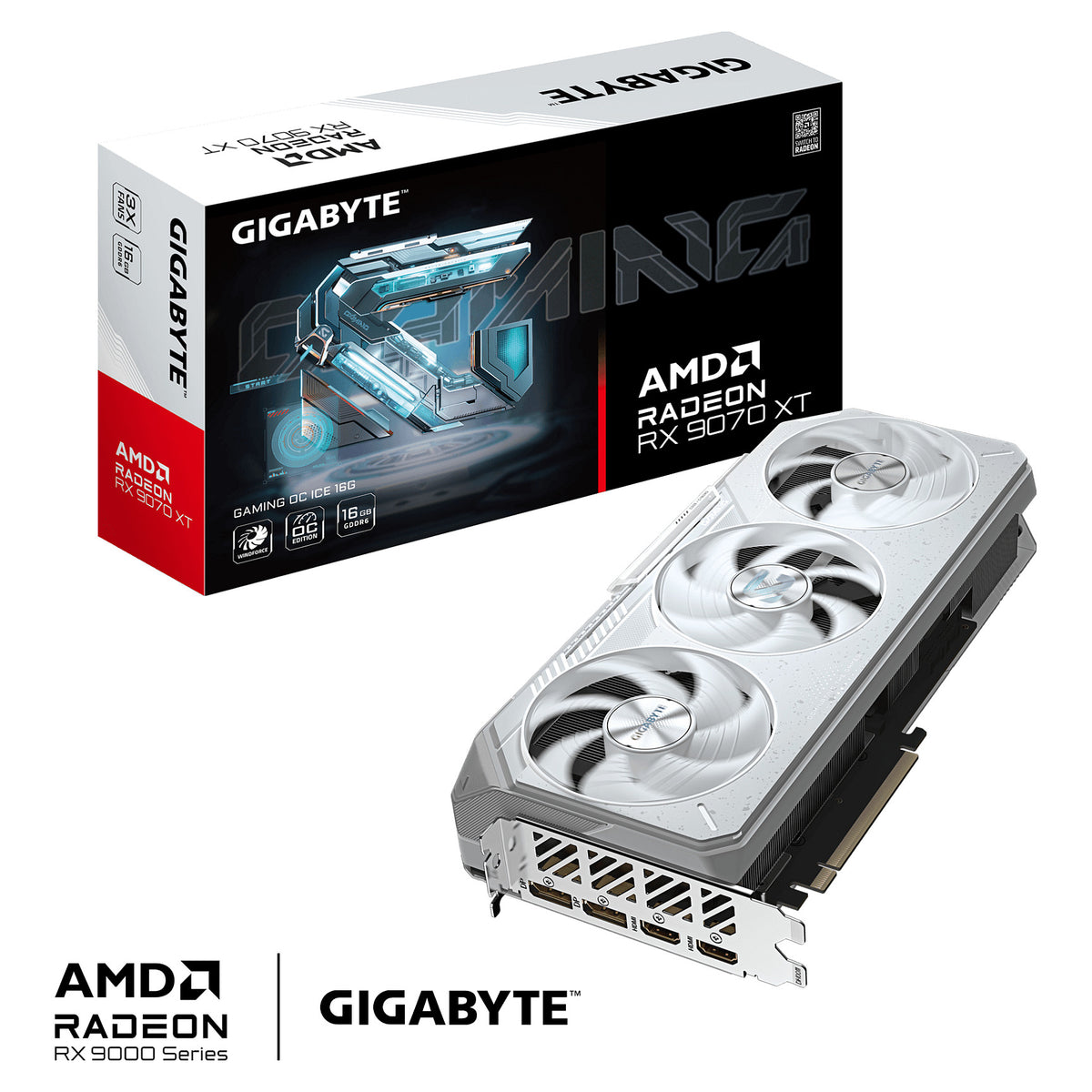 RX 9070 XT 16GB Gigabyte Gaming OC ICE GDDR6 3 Fan white - Gigabyte