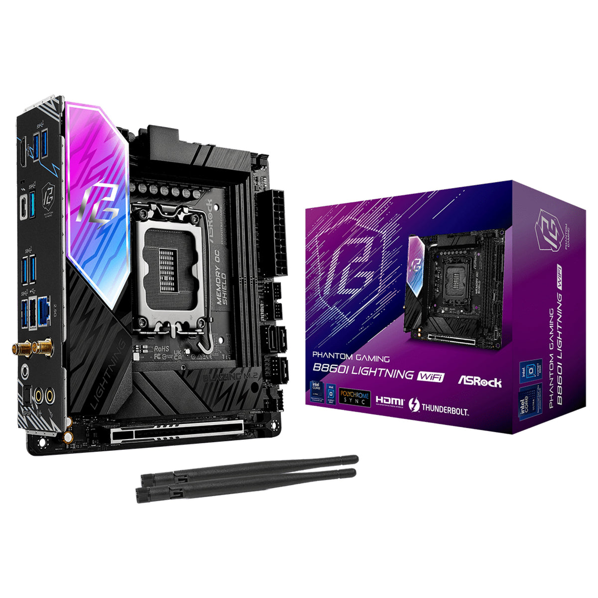 Motherboard ASRock B860I Lightning WiFi 1851 mITX HDMI / USB-C DDR5 - ASRock