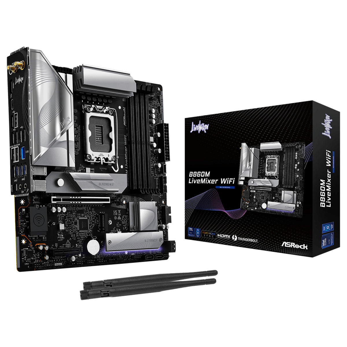 Motherboard ASRock B860M LiveMixer WiFi 1851 mATX HDMI / USB-C DDR5 - ASRock