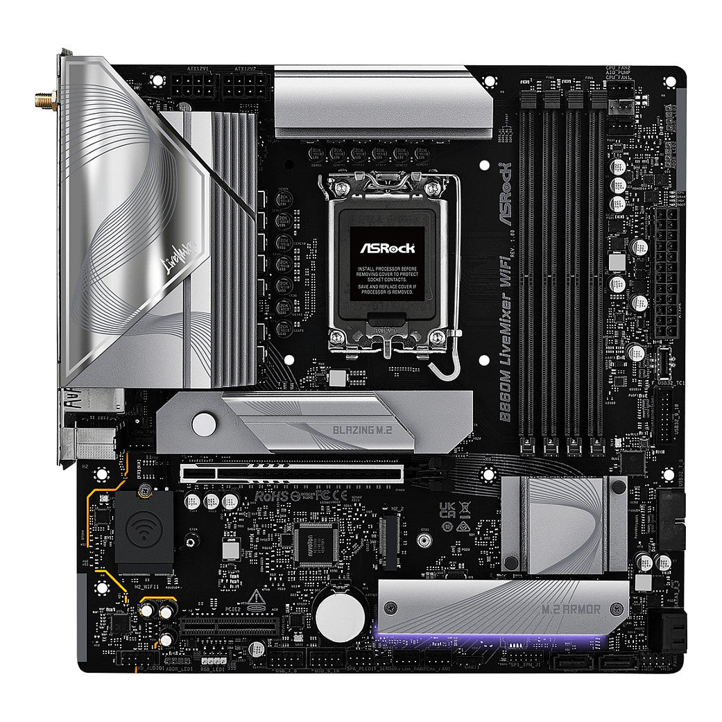 Motherboard ASRock B860M LiveMixer WiFi 1851 mATX HDMI / USB-C DDR5 - ASRock