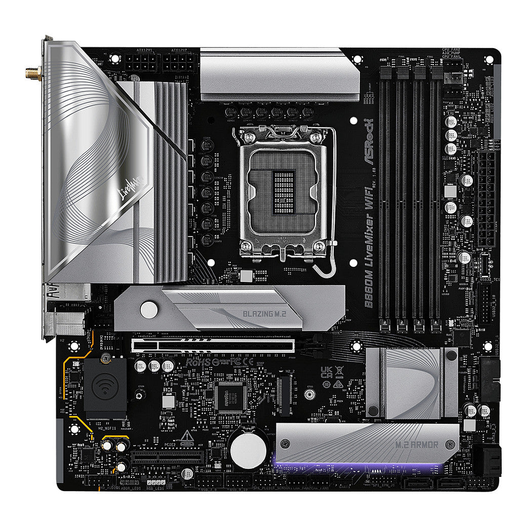 Motherboard ASRock B860M LiveMixer WiFi 1851 mATX HDMI / USB-C DDR5 - ASRock