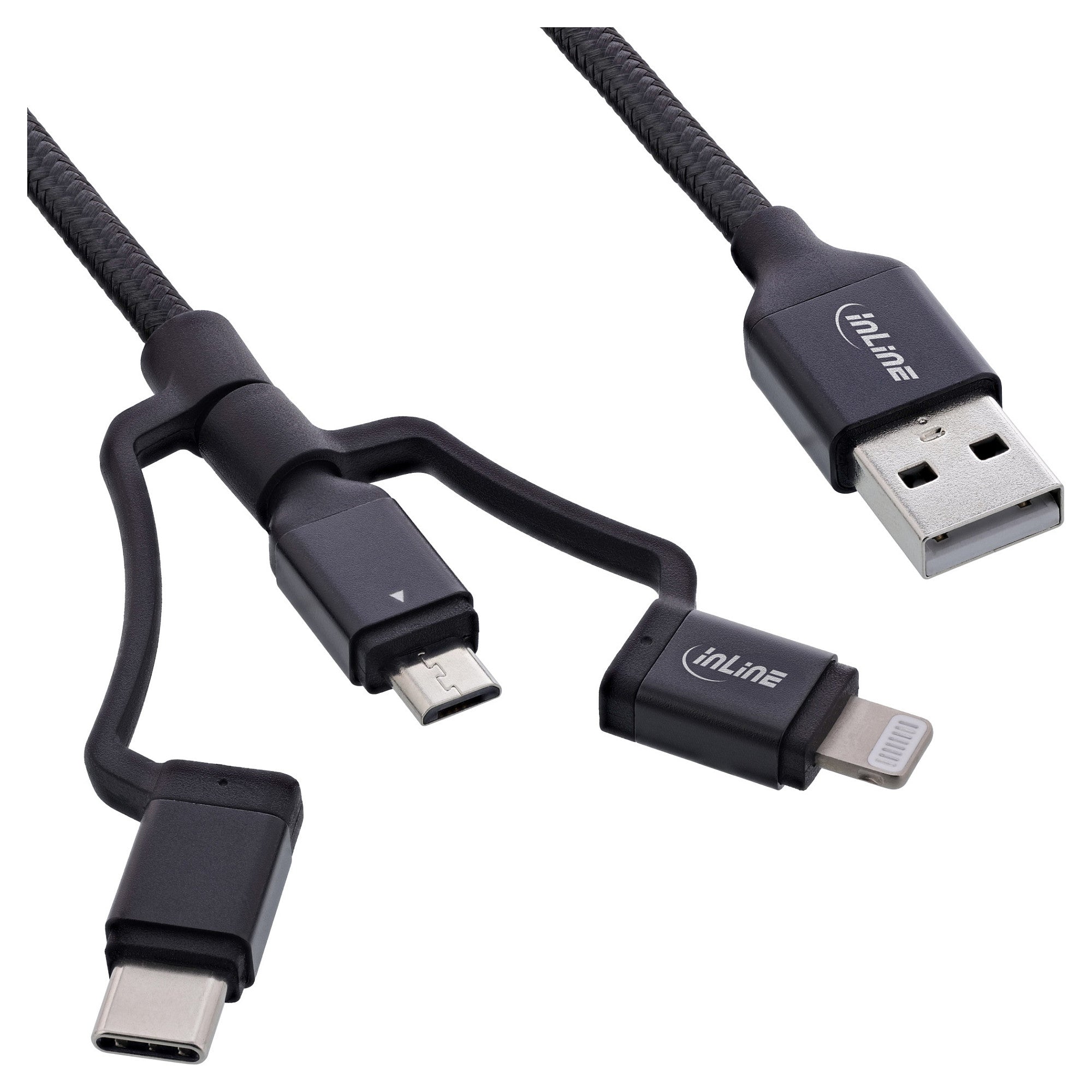 Cabo Micro-USB para Lightning InLine 1,5 m — preto - InLine