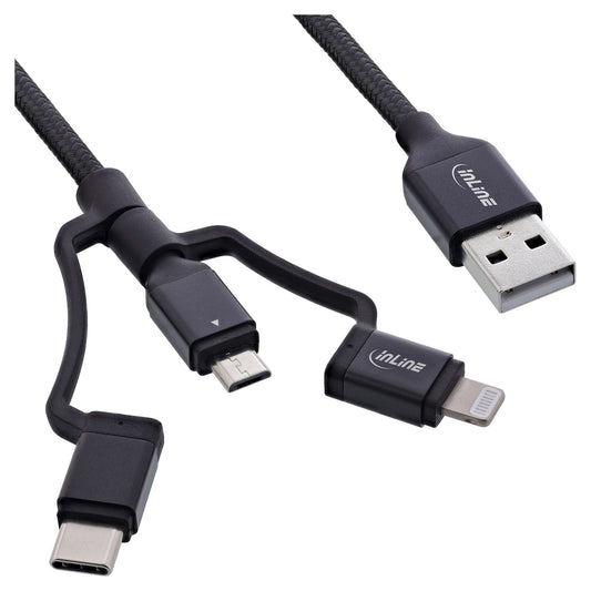 Cabo Micro-USB para Lightning InLine 1,5 m — preto - InLine