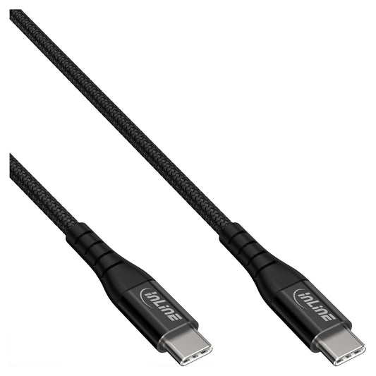 Cabo USB-C InLine 100 W 1 m — preto - InLine
