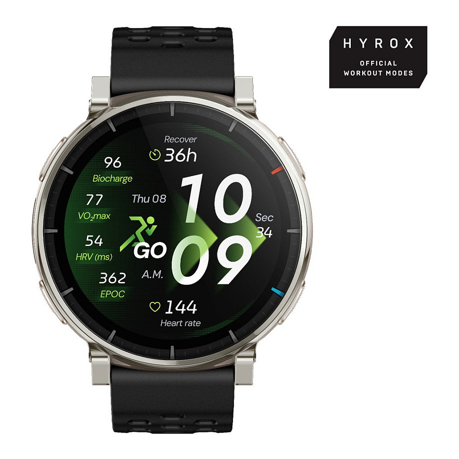 Amazfit Active 3 Premium Black Smartwatch HYROX-Modus - AMAZFIT