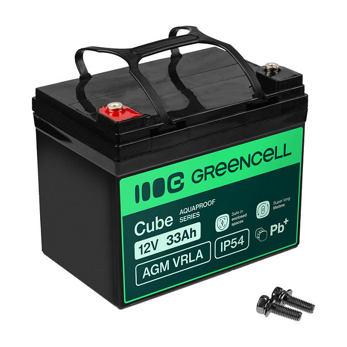 Corta-relva a Bateria Green Cell AGM VRLA IP54 12V 33Ah - Green Cell