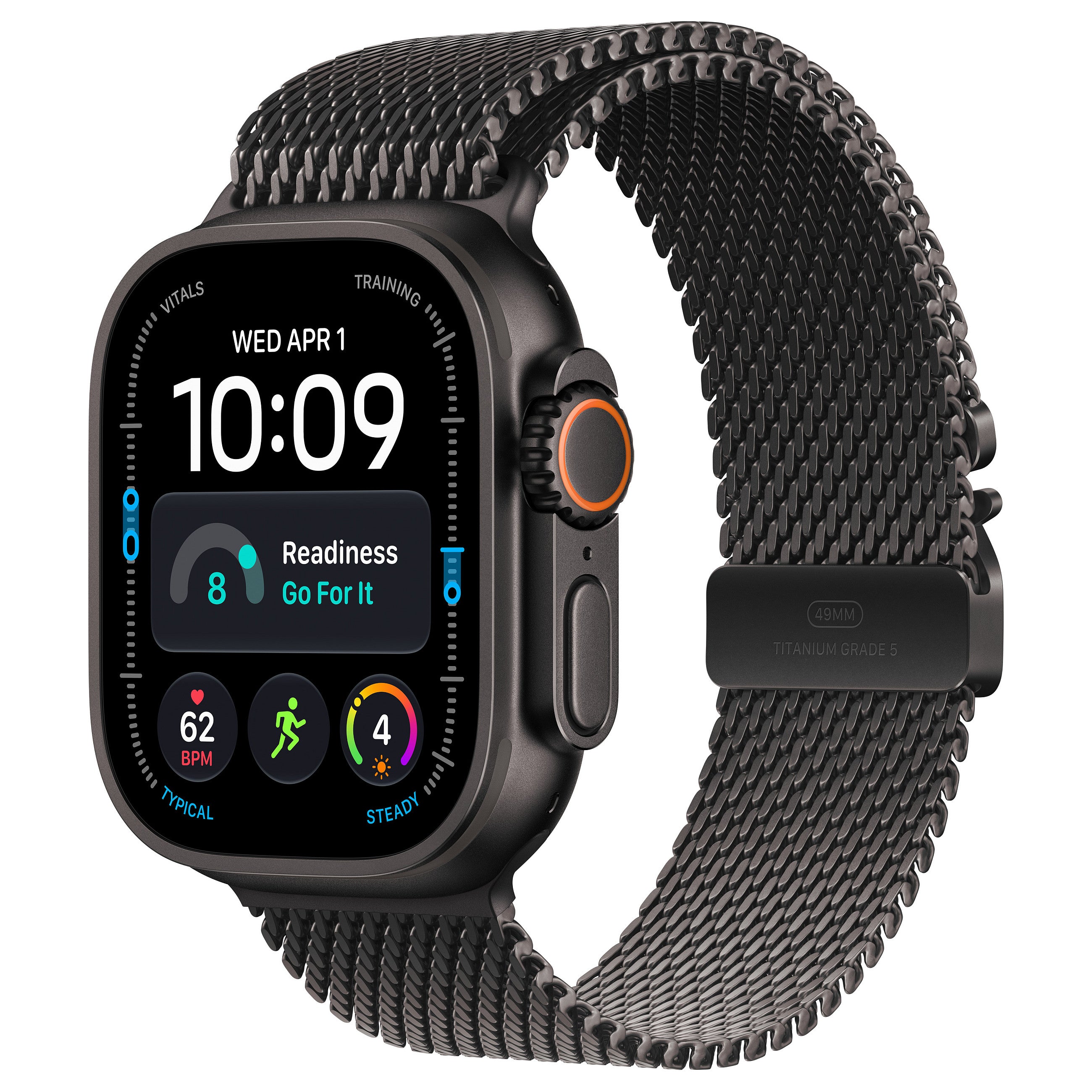 Smartwatch Apple Watch Ultra 4 Titanium Cellular 49 mm Preto (Milanaise Titan Preto) M - Apple