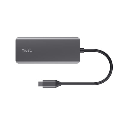 Acoplamento USB Tipo-C Trust Dalyx/ 2xUSB/ 2xUSB Tipo-C/ 1xHDMI 4K/ 1xRJ45/ cinzento
