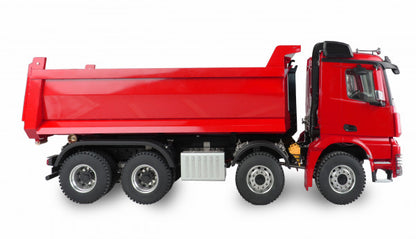 Mercedes-Benz Arocs Hydraulic Roll-off Tipper Pro 8x8 1/14 RTR red