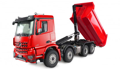 Mercedes-Benz Arocs Hydraulic Roll-off Tipper Pro 8x8 1/14 RTR red