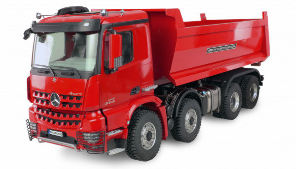 Mercedes-Benz Arocs Hydraulic Roll-off Tipper Pro 8x8 1/14 RTR red