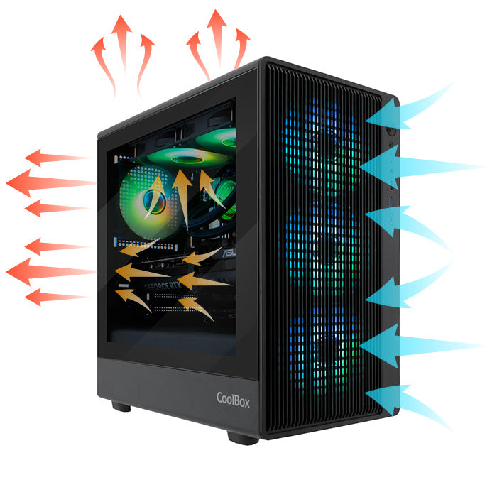 Caixa de Computador Coolbox Caja Gaming MATX GM350 DARKFACE USB-C 3.2 - imagem 15
