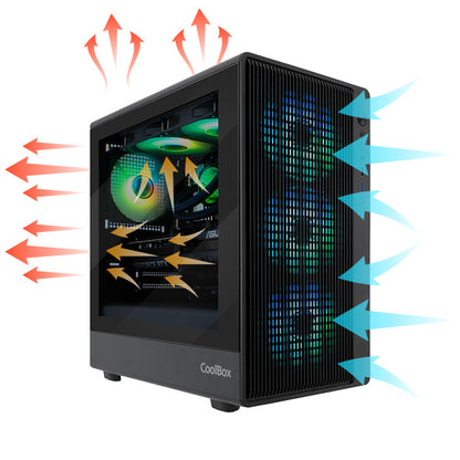 Caixa de Computador Coolbox Caja Gaming MATX GM350 DARKFACE USB-C 3.2 - imagem 15