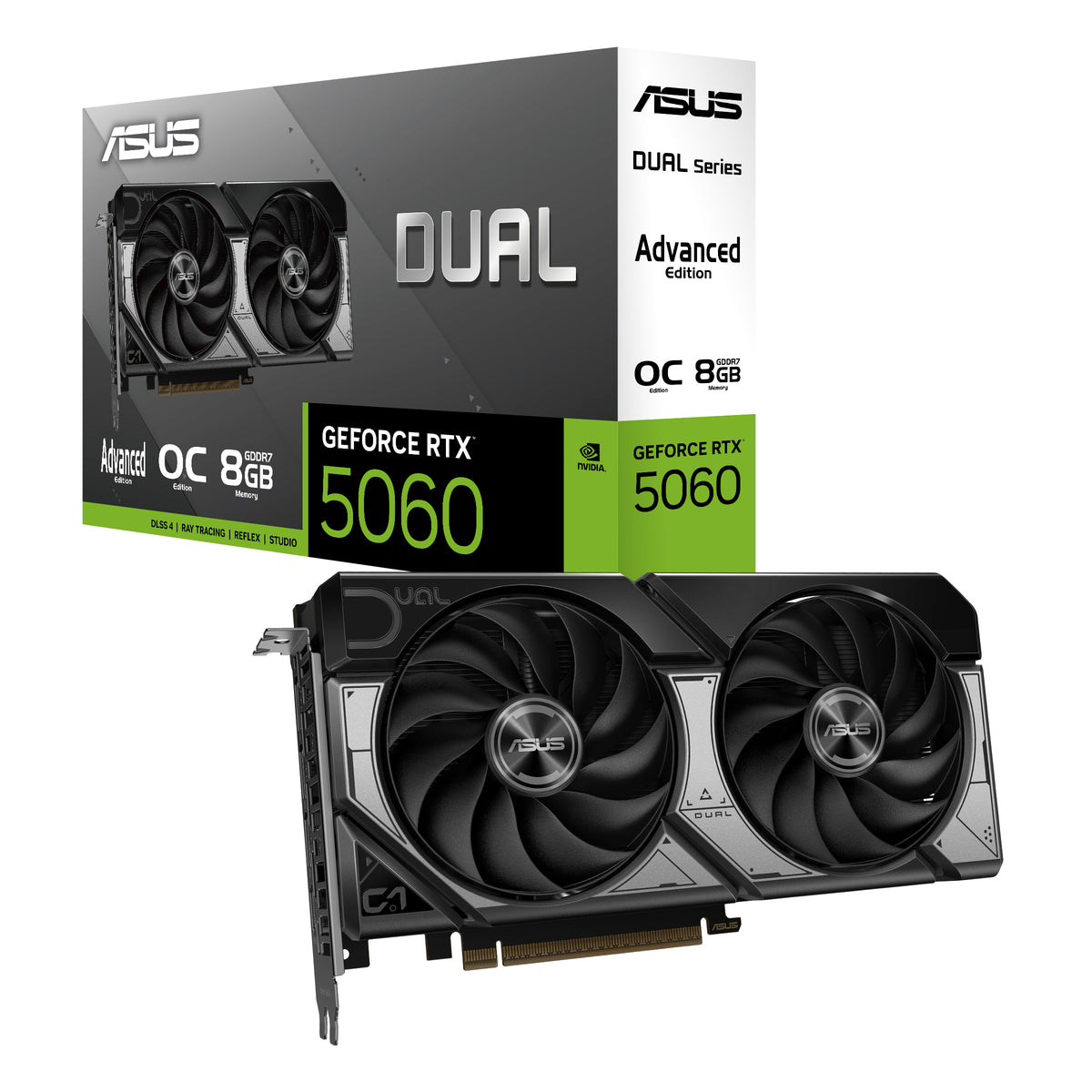 Tarjeta Gráfica Asus Dual GeForce RTX 5060 OC Edition Advanced/ 8GB GDDR7