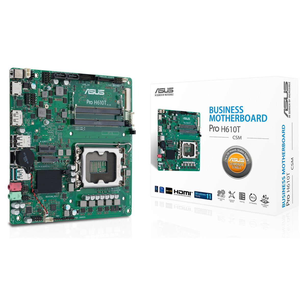 1700 ASUS PRO H610T-CSM mITX - ASUS