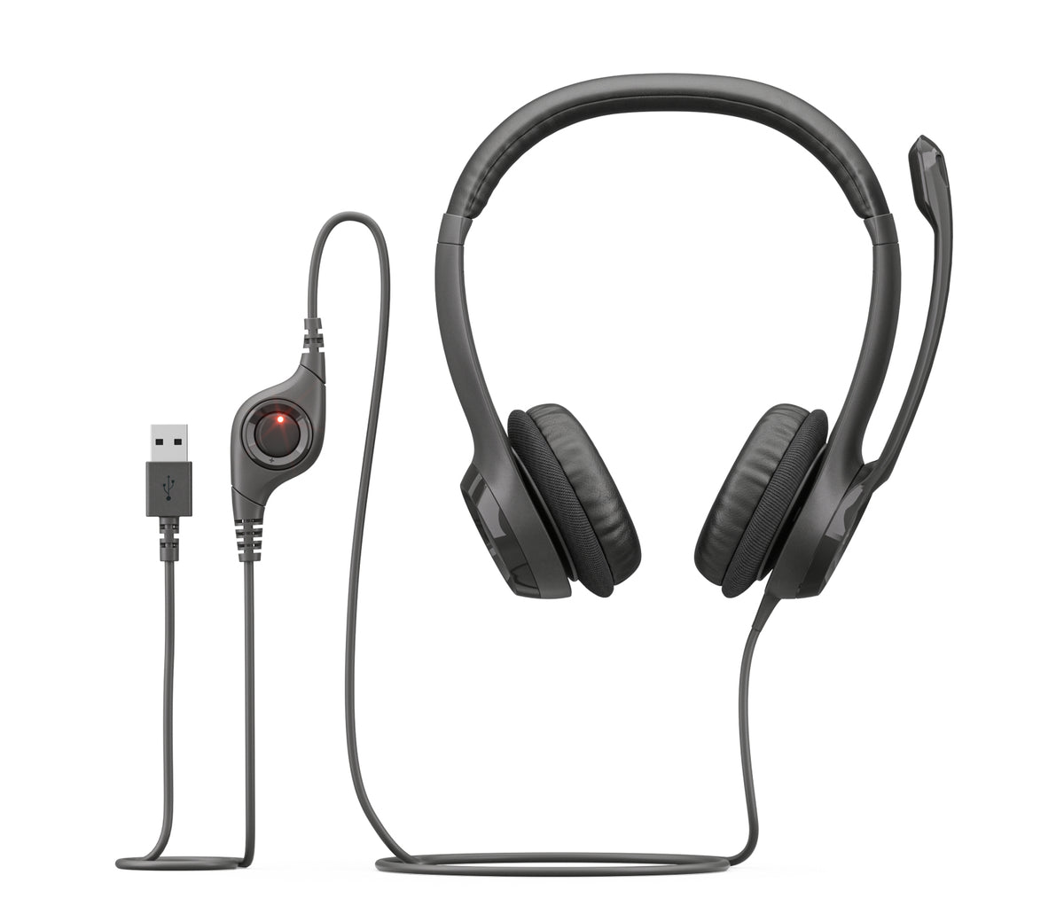 Auscultadores Logitech Auricular+Mic H390 USB Preto - imagem 6