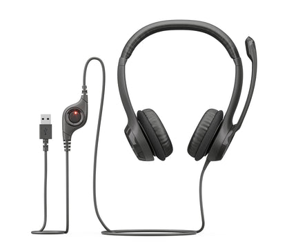 Auscultadores Logitech Auricular+Mic H390 USB Preto - imagem 6