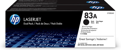 HP Toner 83A / CF283AD preto conjunto de 2