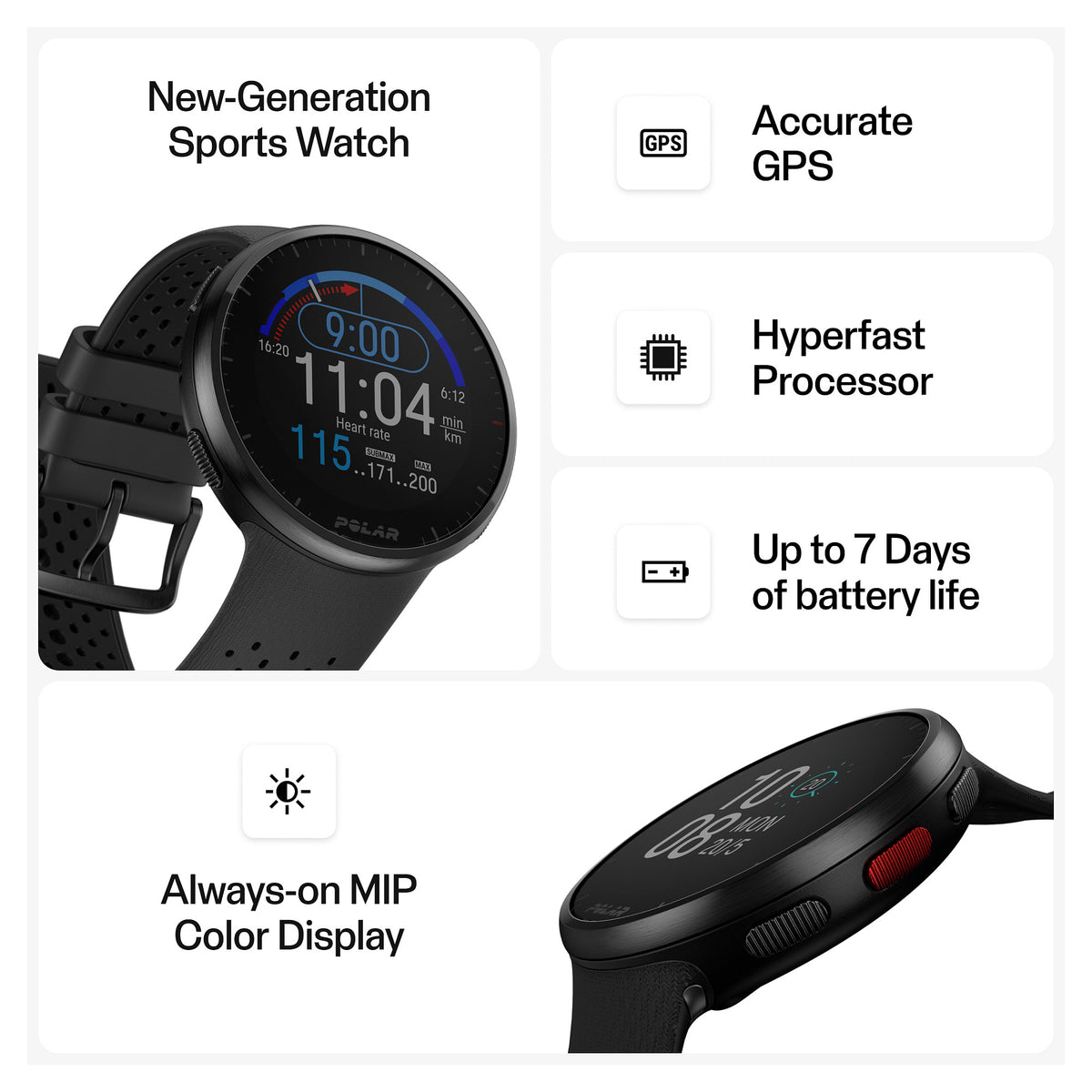 Polar Pacer PRO S/L black gray - Polar