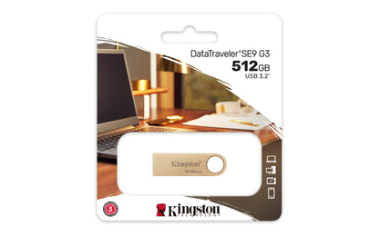 Pen USB Kingston DataTraveler SE9 G3 512GB USB 3.2 Gen1 - imagem 8