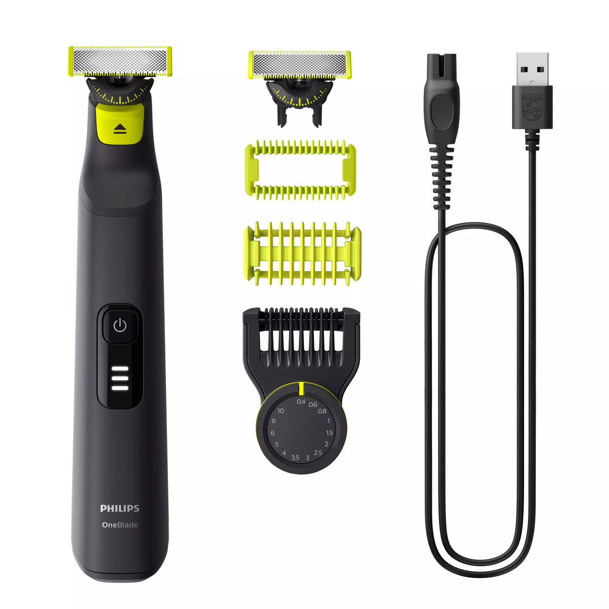 Máquina de Barbear Philips OneBlade Pro 360 Face+Body / QP6542/15 preto, lime - imagem 3