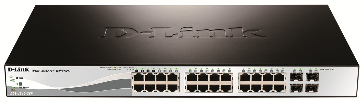 Switch de Rede D-Link DGS-1210-28P/E 24xGb PoE 4xSFP Combo