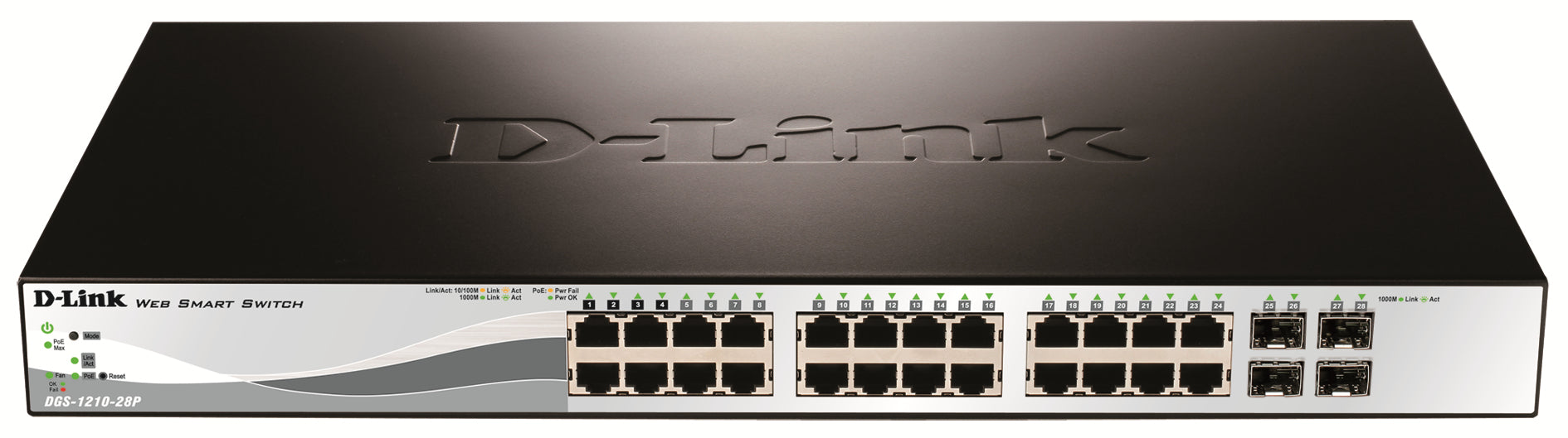 Switch de Rede D-Link DGS-1210-28P/E 24xGb PoE 4xSFP Combo