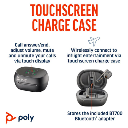 HP Poly Bluetooth Headset Voyager Free 60+ UC USB-C schwarz - HP