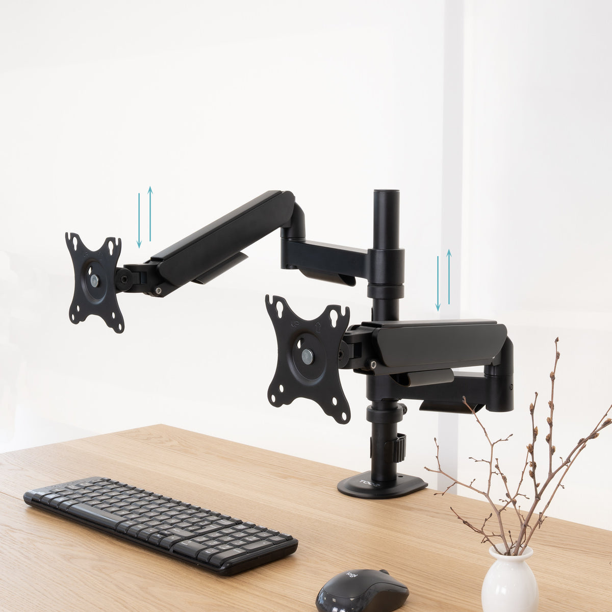 Suporte de Monitor Tooq mesa DB1533TNR-B 2 brazo 17-32 Preto - imagem 7