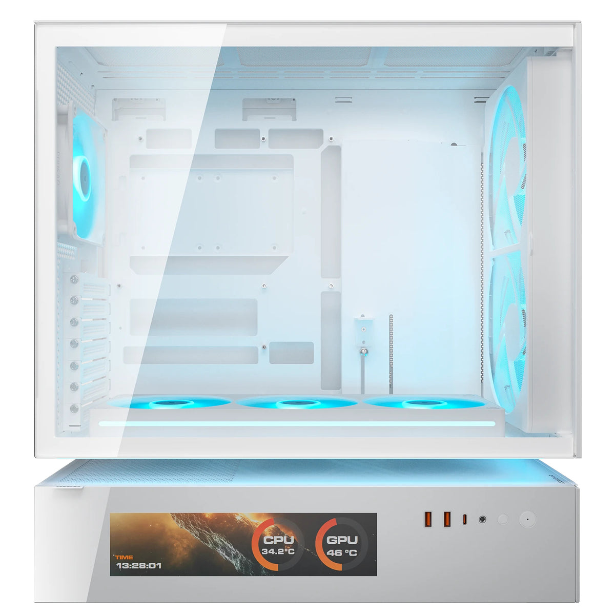 Caixa de Computador Cougar Caja Semitorre CFV235 Mesh Vision branco - imagem 7