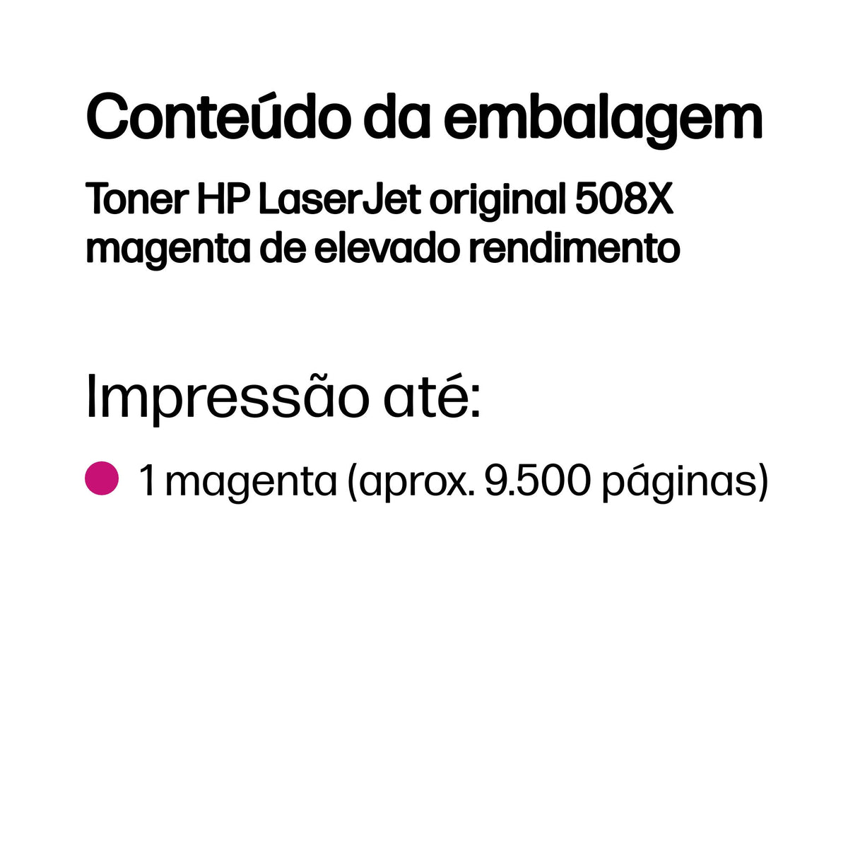 HP Toner 508X / CF363X Magenta Standard - imagem 4