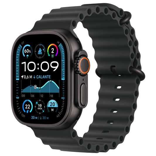Apple Watch Ultra 2 GPS + LTE 49 mm Caixa de Titânio Preto com Bracelete Ocean Preta