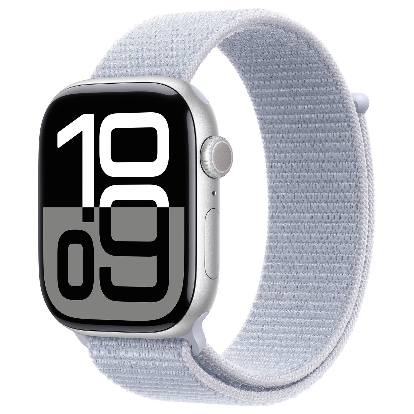 Apple Watch Series 10 GPS 46 mm Caixa de Alumínio Prateado com Pulseira Desportiva Blue Cloud