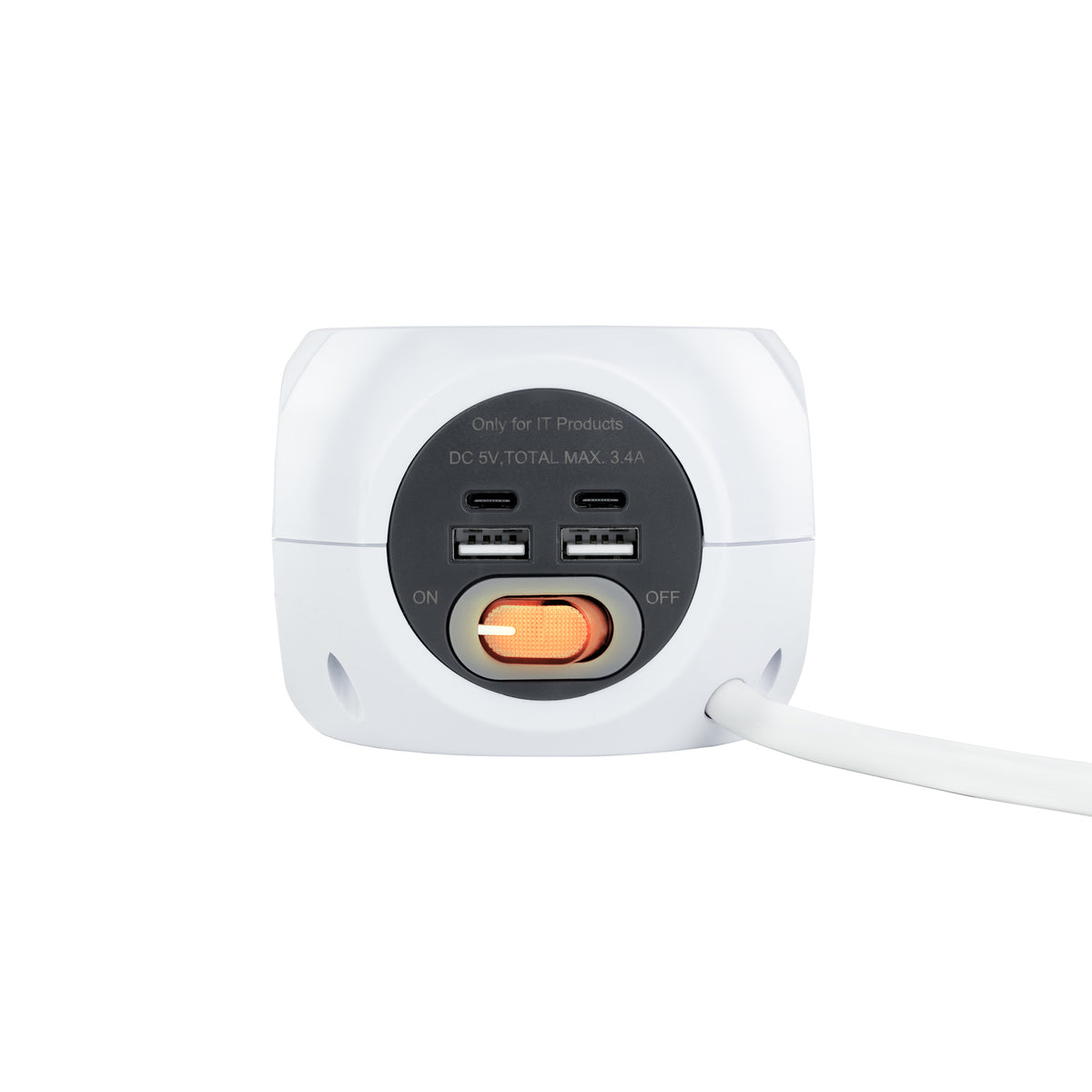 Nanocable Base de enchufes com 4 USB Branco - imagem 5