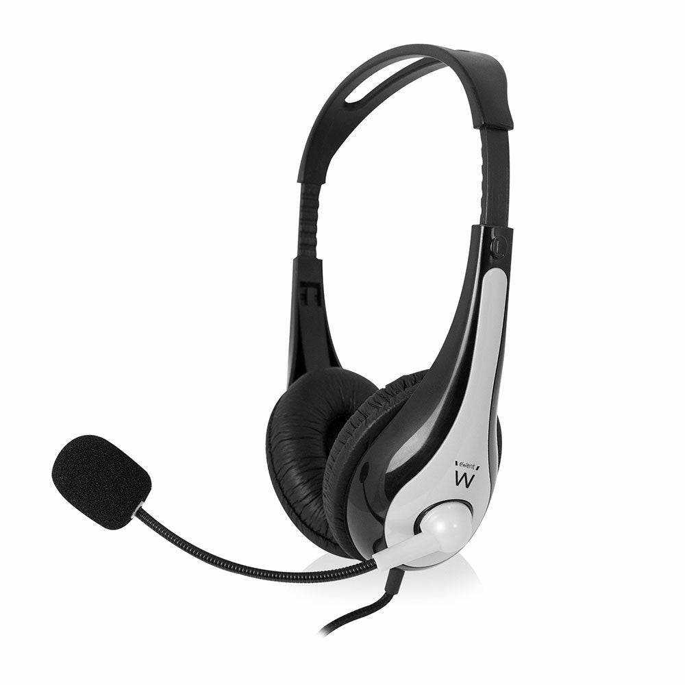 EWENT EW3562 auscultadores + Micrófono Stéreo Preto