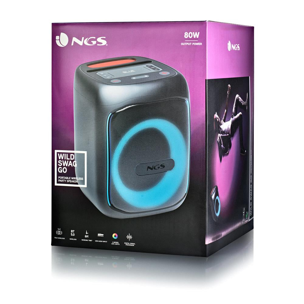 Coluna NGS Portátil BT-TWS-80W BAT-USB-AUXIN-TF - imagem 10