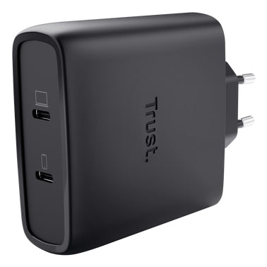 carregador de Pared GaN Trust Maxo 100W/ 2xUSB Tipo-C/Inclui cabo USB Tipo-C/ 100W