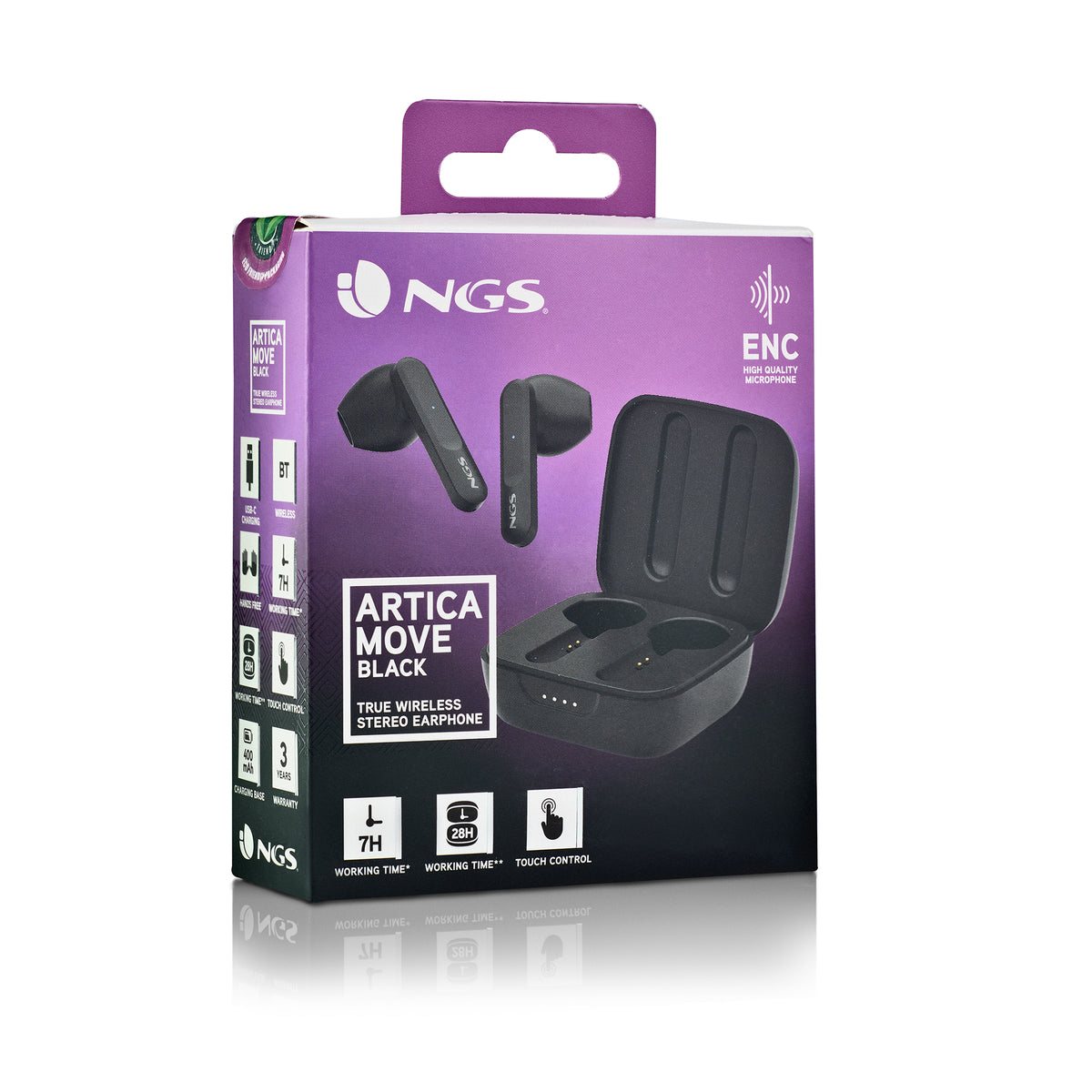 Auscultadores NGS auscultadores Artica Move BT e TW Stereo preto - imagem 12
