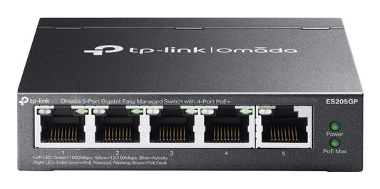 Switch de Rede TP-Link ES205GP 4xGb PoE+ 1xGb 65W Desktop