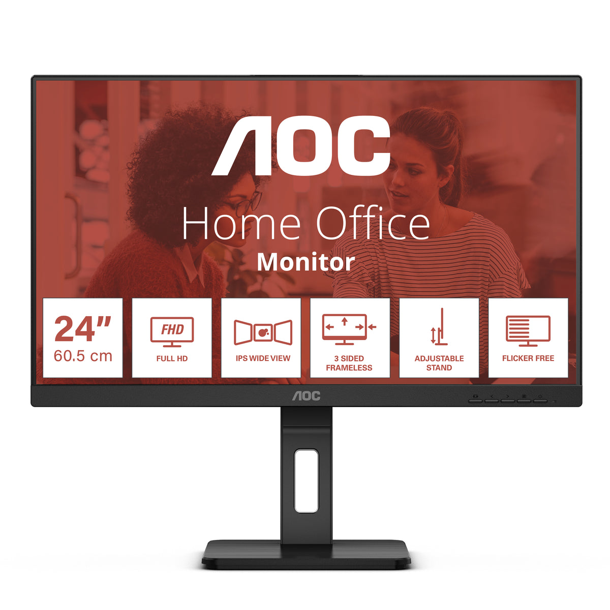 Monitor AOC 24E3QAF 24" IPS FHD 75Mhz DP MM AA - imagem 5