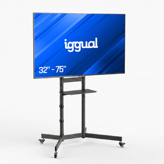 Suporte TV iggual SRTV75 suelo ruedas 32"-75" 70kg