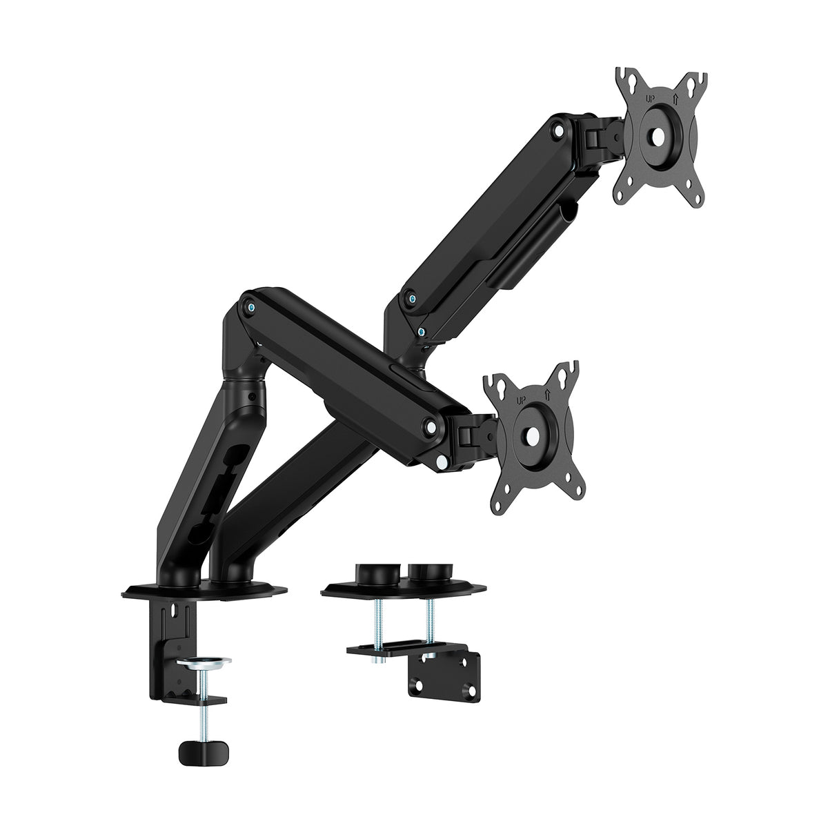 Suporte de mesa com contrapeso para 2 monitores Aisens DT32TSR-451/ giratório/ inclinável/ 9kg