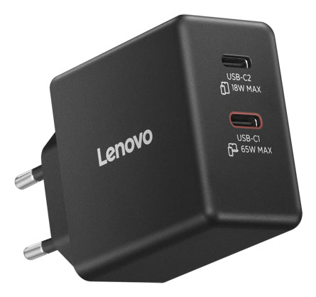 Carregador Lenovo Dual USB-C 65W Preto - imagem 4