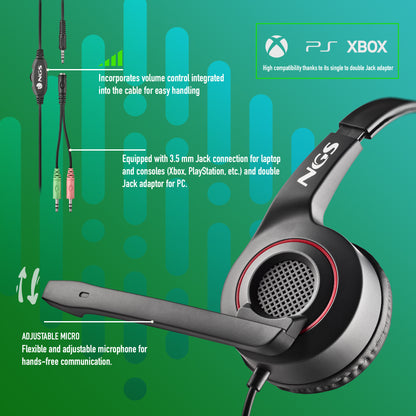 Auscultadores NGS AURICULAR com MICROFONO AJUST JACK MSX10PRO - imagem 7