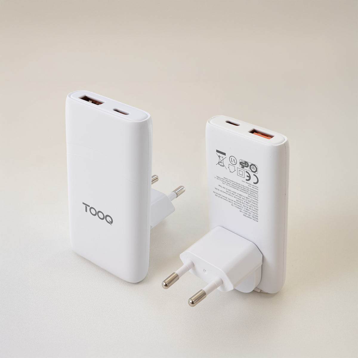 Carregador de Parede Tooq GAN USB-C/PD + USB-A/QC 65W - imagem 6