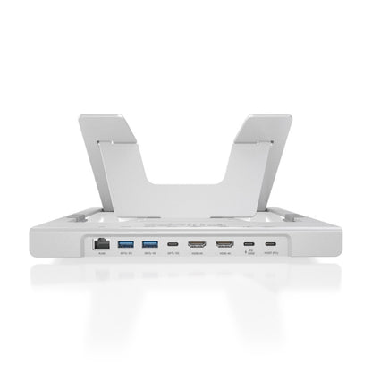 Suporte de Secretária - Aisens USB Docking Tipo-C ASUC-7P046-GR/ 2xUSB/ 1xUSB Tipo-C/ 2xHDMI/ 1xRJ45/ 1xUSB Tipo-C PD/ cinzento
