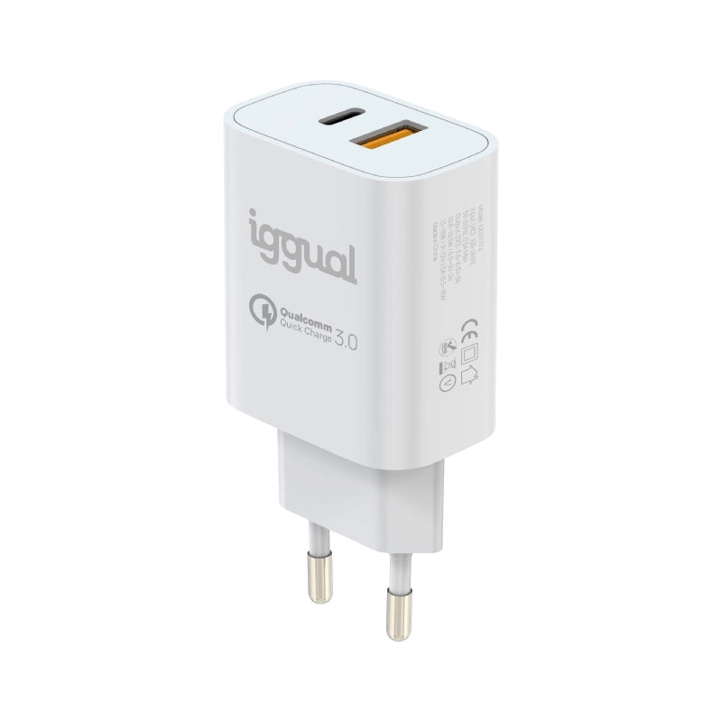 Carregador iggual doble USB QC3.0 + tipo C PD 20W - imagem 12