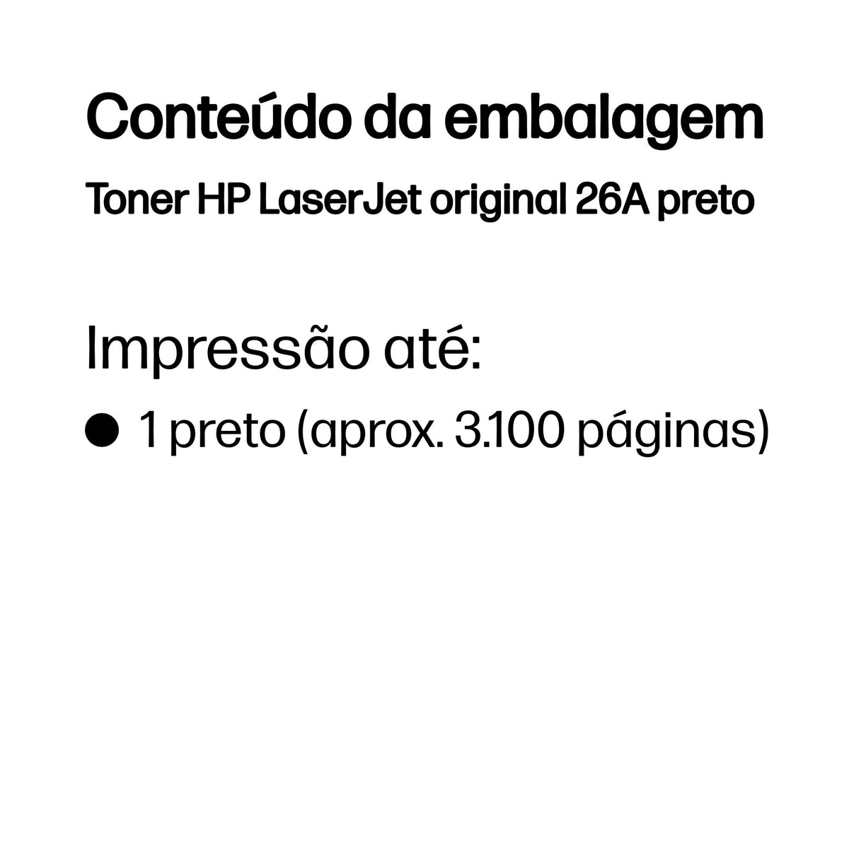 HP toner 26A Preto - imagem 4
